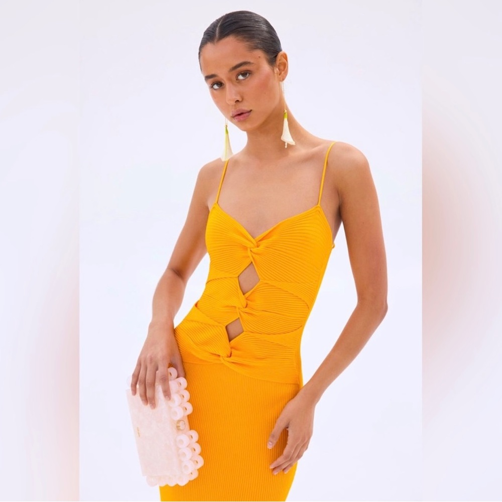 Cult Gaia Honey Knit Dress in Orange Size XS